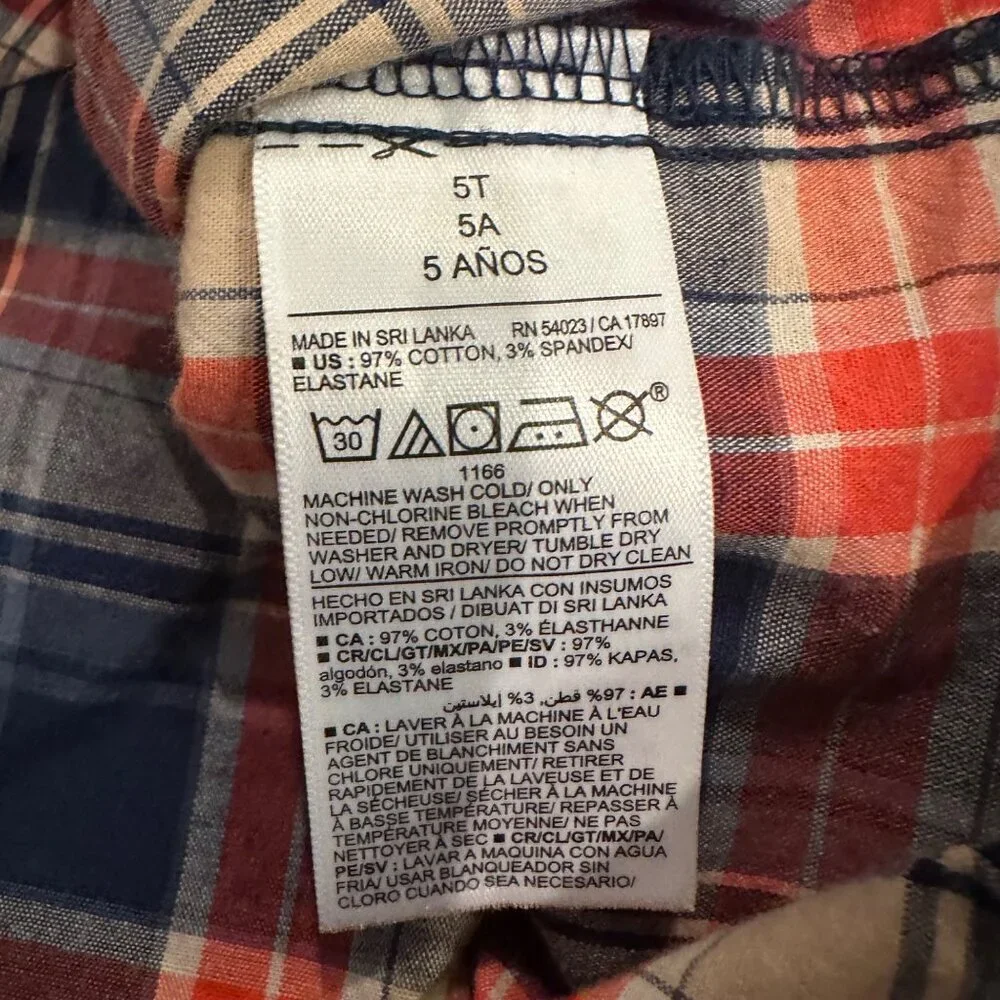 OLD NAVY CAT & JACK BOYS LONG SLEEVE BUTTON SHIRTS YELLOW BLUE 5T